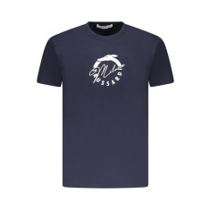 Trussardi Tricou barbati, din bumbac, cu imprimeu grafic, Regular fit, Bleumarin, S
