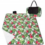 Patura pentru picnic sau plaja, cu folie izolatoare si maner, 200x300cm, floral Household NewTrend
