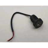 Mufa USB2.0 mama panou tip A 1 port gabarit mic cu 2 fire diam. 16mmx30mm, Generic