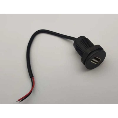Mufa USB2.0 mama panou tip A 1 port gabarit mic cu 2 fire diam. foto