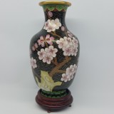 CLOISONNE - Vaza veche, vintage bronz si email - CHINA