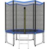 SPORTNOW Trambulină Elastică pentru Adulți &Oslash;244cm, Covor Elastic pentru Adulți cu Plasă de Protecție, Scară cu 2 Trepte, Protecție pentru Arcuri, Stru