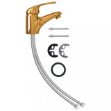 Cumpara ieftin Baterie mixer de chiuveta, auriu, 13x10 cm