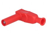 Conector banană 4mm 20A 1kVAC roşu cu izolaţie 2,5mm2