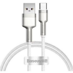 Cablu alimentare si date Baseus Cafule Series, Fast Charging Data Cable pt. smartphone, USB la USB Type-C 66W, braided, 1m, alb
