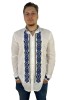 Bluza tip ie barbati RB 364, marime M, alb/albastru, Bumbac