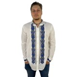 Bluza tip ie barbati RB 364, marime M, alb/albastru