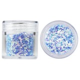 Hexagoane &icirc;n pulbere de sclipici, 1mm - violet-albastru, 10g, INGINAILS