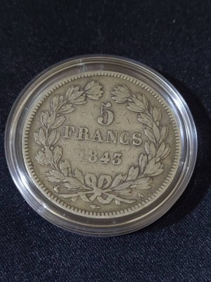 Franța 1843 A - 5 franci - Monedă de argint foto