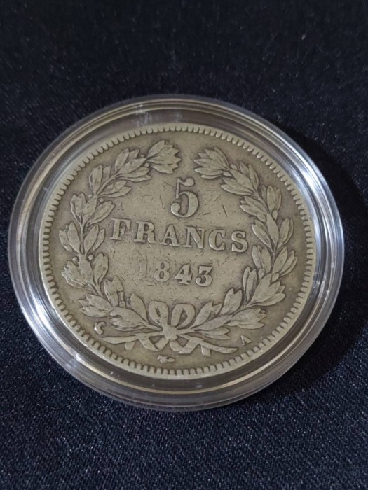 Franța 1843 A - 5 franci - Monedă de argint