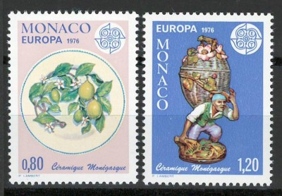 Monaco 1976 Mi 1230/31 MNH - Europa: arta si mestesuguri foto