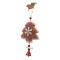 Ornament de brad broderie cu pomul de craciun, flippy, roz, lemn, 18 cm