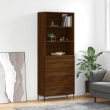 VidaXL Dulap &icirc;nalt, stejar maro, 69,5x34x180 cm, lemn compozit