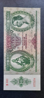 Bancnota Ungaria - 10 Pengő 1936 - a U.N.C. - A 3527 foto