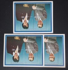 R.DU TCHAD-NIXON SI PRESLEY-1982-3 X 1S/SH.-NEOBLITERAT-DANTELAT-MNH** - EP 201A