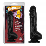 Dildo Negru Ultra Realistic, Rubicon, 23 cm x 4.1 cm