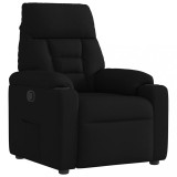 vidaXL Fotoliu rabatabil, negru, material textil