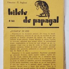 BILETE DE PAPAGAL , REVISTA , DIRECTOR TUDOR ARGHEZI , NR. 13 , VOLUMUL I , ANII '37 - ' 38