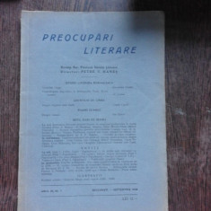 REVISTA PREOCUPARI LITERARE NR.7/1938