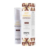 Gel EXSENS Hot Vanilla Espresso Arousal Gel, pentru stimulare zone intime, efect de &icirc;ncălzire, aromă de vanilie și cafea, 15 ml