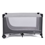 Patut de calatorie Kinderkraft Leody Grey pentru bebelusi, pliabil