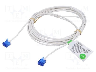 Cablu patch RJ45 LOGILINK U/UTP Cat 6a litat alb 5m foto