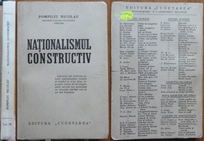 Pompiliu Nicolau, Nationalismul constructiv, 1940, editia 1, antisemita foto