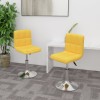 Scaune Bucatarie Pivotante Gossi, 2 buc, Galbene, Textil, Inaltime Reglabila, Moderne, Confortabile