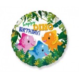 Balon folie Happy Birthday DINO 45 cm
