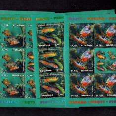 Romania 2012 Fauna Pesti 4 Minicoli 8 timbre vinieta Serii complete MNH LP 1944