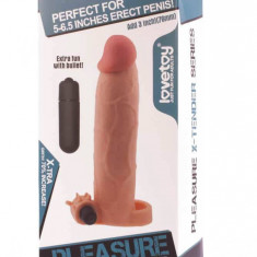 Pleasure X-Tender - Manșon prelungitor penis cu vibrații, 21 cm