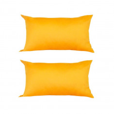 Set 2 Perne decorative dreptunghiulare, 50x30 cm, pline cu Puf Mania Relax, culoare galben