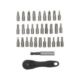 Set 32 biti surubelnita Magnusson, otel, 25mm, clichet, cap magnetic, PH, PZ, Torx, Hex, argintiu