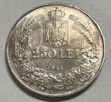 250 Lei 1941TPT (Totul Pentru Tara) Argint, Mihai I, Romania, AU