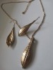Set bijuterii -inox placat cu Aur galben 18k si Swarovski martisor