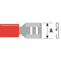 Conector papuc 6.3mm 0.8mm Valueline