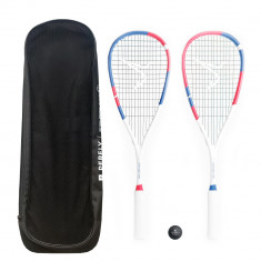 Set Rachete Squash WALLBREAKER 155 CLUB (2 rachete, 1 minge cu punct roșu)