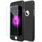 Husa Full Cover 360&deg; (fata + spate + geam sticla) pentru iPhone 6 Plus / 6S Plus, Negru
