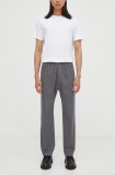 Drykorn pantaloni barbati, culoarea gri, drept