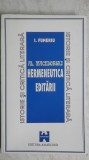 I. Funeriu - Al. Macedonski, Hermeneutica editarii, 1995