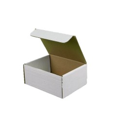 Set 100 Cutii cu Autoformare, 550x370x60 mm, Carton CO3/B Alb/Natur foto