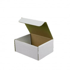 Set 100 Cutii cu Autoformare, 450x250x40 mm, Carton CO3 Alb/Natur