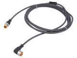 Cablu M12 4 pini 3m pentru senzori și automatizări 230VDC LUMBERG AUTOMATION