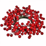 Inel Decorativ Crăciun, Model Pomusoare, Diametru 22cm, Culoare Rosu