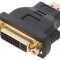 Adaptor HDMI la DVI-I Negru