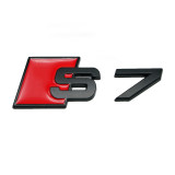 Emblema S7 spate portbagaj Audi,Negru matt
