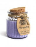 6 x Lum&acirc;nări Parfumate de Soia Lavanda, 60 grame, timp de ardere 20 de ore