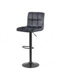 Scaun de bar ABS 191B, catifea, suport picioare, rotatie 360&deg;, cadru metalic, inaltime ajustabila, 100 kg
