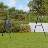 vidaXL Set leagăn de exterior, cu leagăn, trapez, scară și leagăn disc