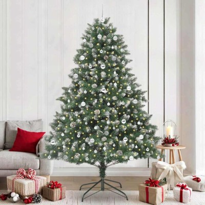 vidaXL Brad de Crăciun artificial cu 300 LED Verde 160 x 160 x 240 cm 3395262 foto